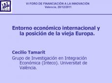 Entorno econ�mico internacional y la posici�n de la vieja Europa #