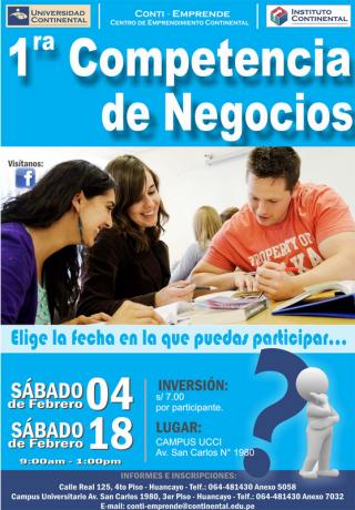 1� Competencia de Negocios Conti-Emprende