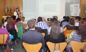 Adriana Rubio durante su exposi�n