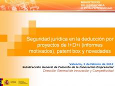  Informes motivados para deducciones fiscales por actividades de I+D+i