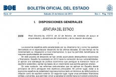 BOE Medidas Estimulaci�n Econ�mica y Apoyo al Emprendedor