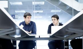 Sergio Aguado y Alfredo Cebri�n, fundadores de Cuatroochenta