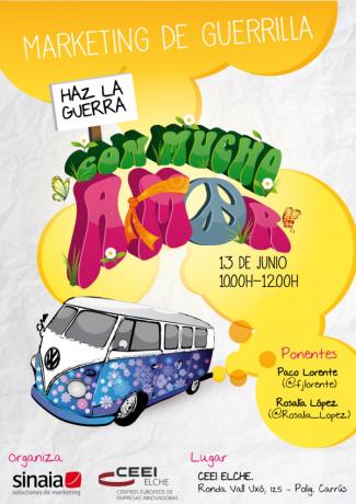 cartel jornada MK guerrilla - Haz la guerra con mucho amor