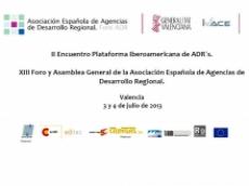 Invitaci�n XIII Foro y Asamblea General de la Asociaci�n Espa�ola de Agencias de Desarrollo Regional.