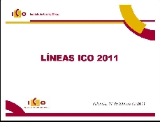 L�neas ICO para Pymes 2011