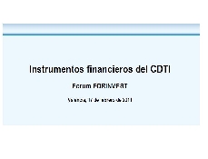 Pr�stamos CDTI: Financiaci�n de la Innovaci�n