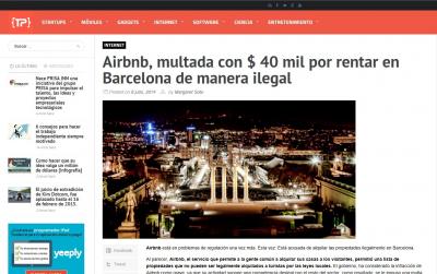 Airbnb, multada con $ 40 mil por rentar en Barcelona de manera ilegal 