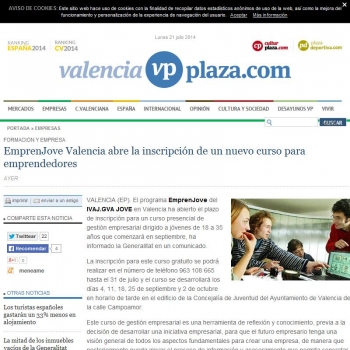 EmprenJove Valencia abre la inscripcin de un nuevo curso para emprendedores