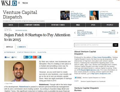 Sujan Patel: 8 Startups to Pay Attention to in 2015 - Venture Capital Dispatch