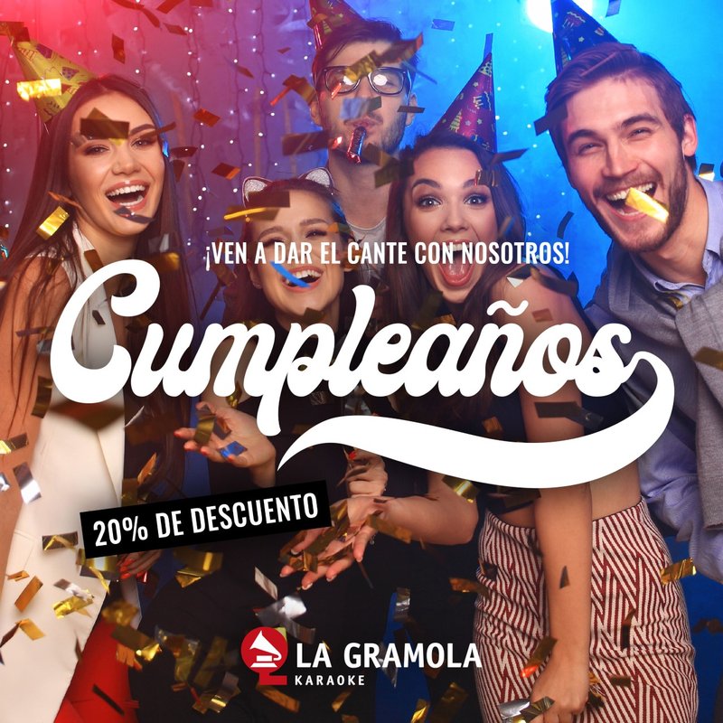 Celebra tu cumpleaos en Karaoke La Gramola en Murcia