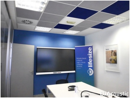 Paneles acusticos de oficina para mejorar videoconferencias