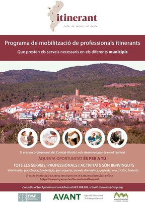 Lanzamiento del programa ITINERANT en la Mancomunitat de l'Alcoi i el Comtat