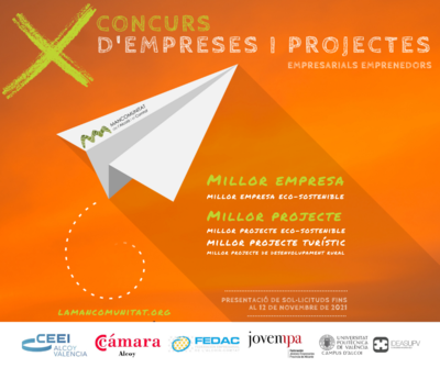 X edicin del Concurso de Empresas y Proyectos Emprendedores de la Mancomunitat de lAlcoi i el Comtat