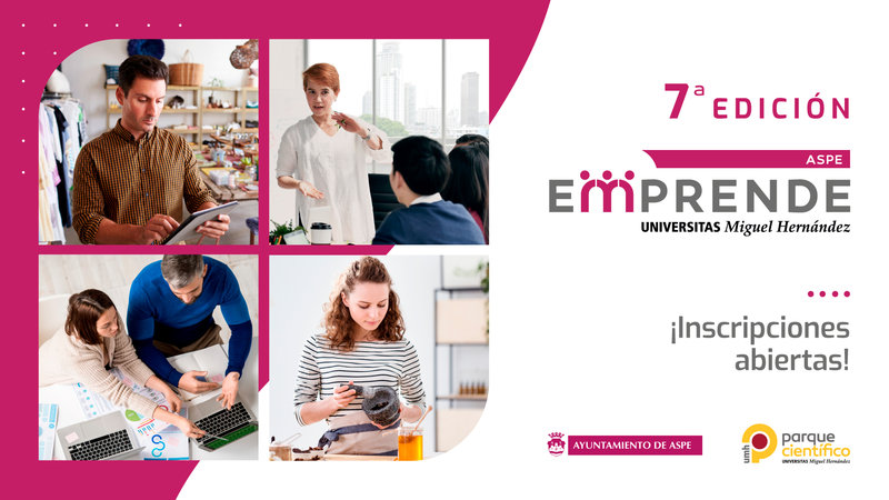 Inscripciones abiertas para la 7ª edición de Aspe Emprende: formación, mentoring y premios para emprendedores y empresas