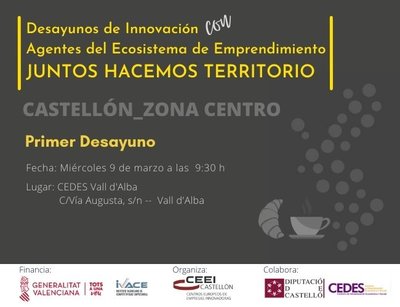 Desayuno de innovacin con Agentes del Ecosistema de Emprendimiento de Castelln. ZONA CENTRO