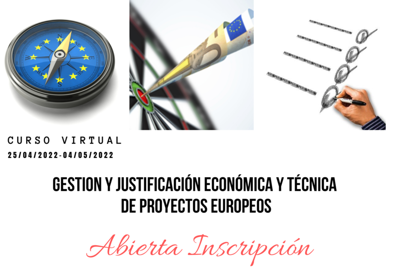 Curso Gestión y Justificación Económica y Técnica de Proyectos Europeos