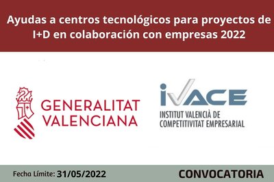 Ayudas a centros tecnol&oacute;gicos para proyectos de I+D en colaboraci&oacute;n con empresas 2022
