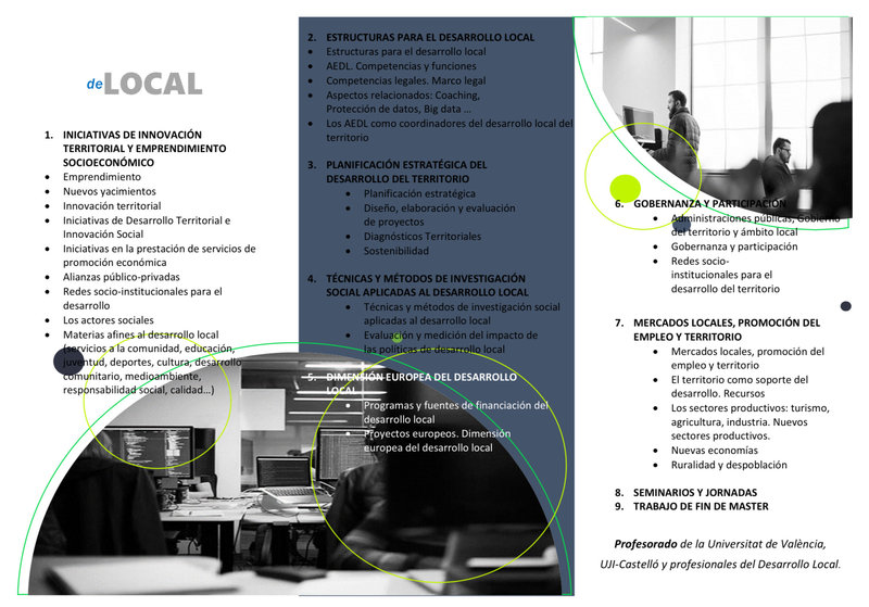 M�ster de formaci�n permanente sobre gesti�n de pol�ticas para el desarrollo del territorio