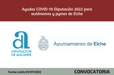 Ayudas COVID-19 Diputación 2022 para autónomos y pymes de Elche