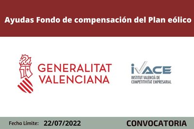 Ayudas en el marco del Fondo de compensación del Plan eólico de la Comunitat Valenciana 2022
