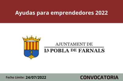 Ayudas emprendedores 2022 La Pobla de Farnals