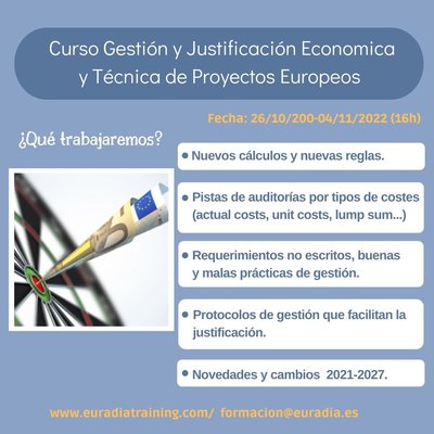 Curso Gestin y Justificacin de Proyectos Europeos