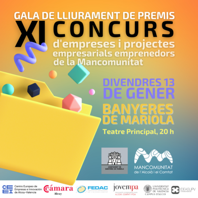 Entrega de premios XI Emprendedores de la Mancomunitat de l'Alcoi i el Comtat