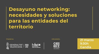 Desayuno networking en Gandia: necesidades y soluciones para las entidades del territorio