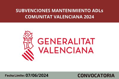 Ayudas para financiar el mantenimiento de los ADLs CV 2024