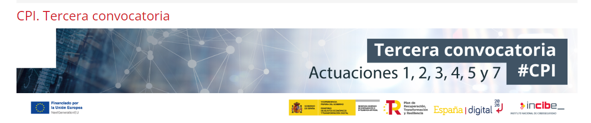 3 convocatoria CPI Servicios de I+D+i en ciberseguridad  INCIBE