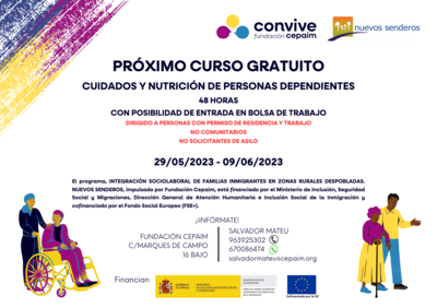 CURSO DE CUIDADOS Y NUTRICIÓN DE PERSONAS DEPENDIENTES
