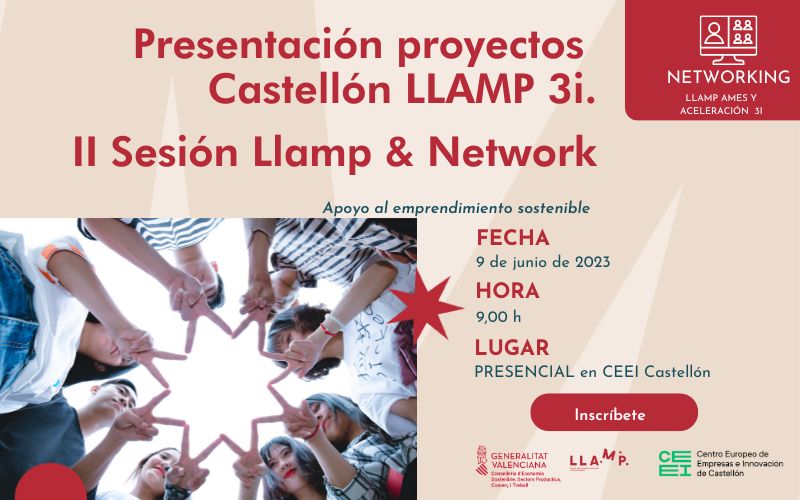 Presentación proyectos 
Castellón LLAMP Aceleración 3i. II Sesión Llamp Network