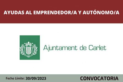 Ayudas al emprendedor/a y autónomo/a en Carlet