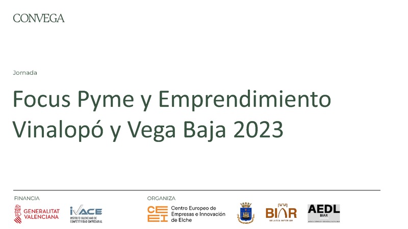 Presentación de Convega-Consorcio para el Desarrollo Económico de la Vega Baja del Segura