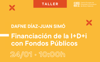 Taller Aprende a financiar tu I+D+i con fondos pblicos