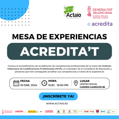 Mesa de experiencias "Acredita't"