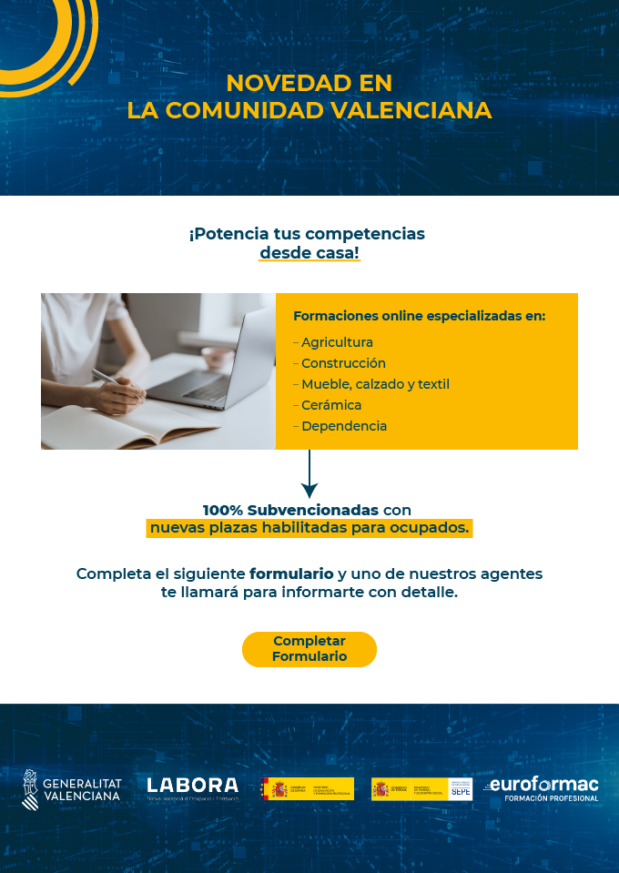 ¡NOVEDAD! Cursos sectoriales 100% subvencionados