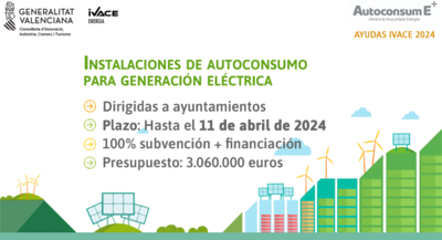Ayudas al fomento de instalaciones de autoconsumo de energ�a el�ctrica CV 2024