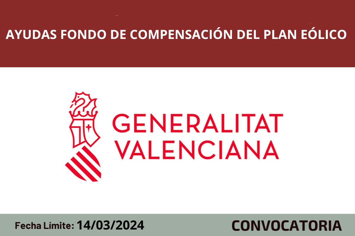 Ayudas en el marco del Fondo de compensación del Plan eólico de la Comunitat Valenciana 2023 (2ª edición)