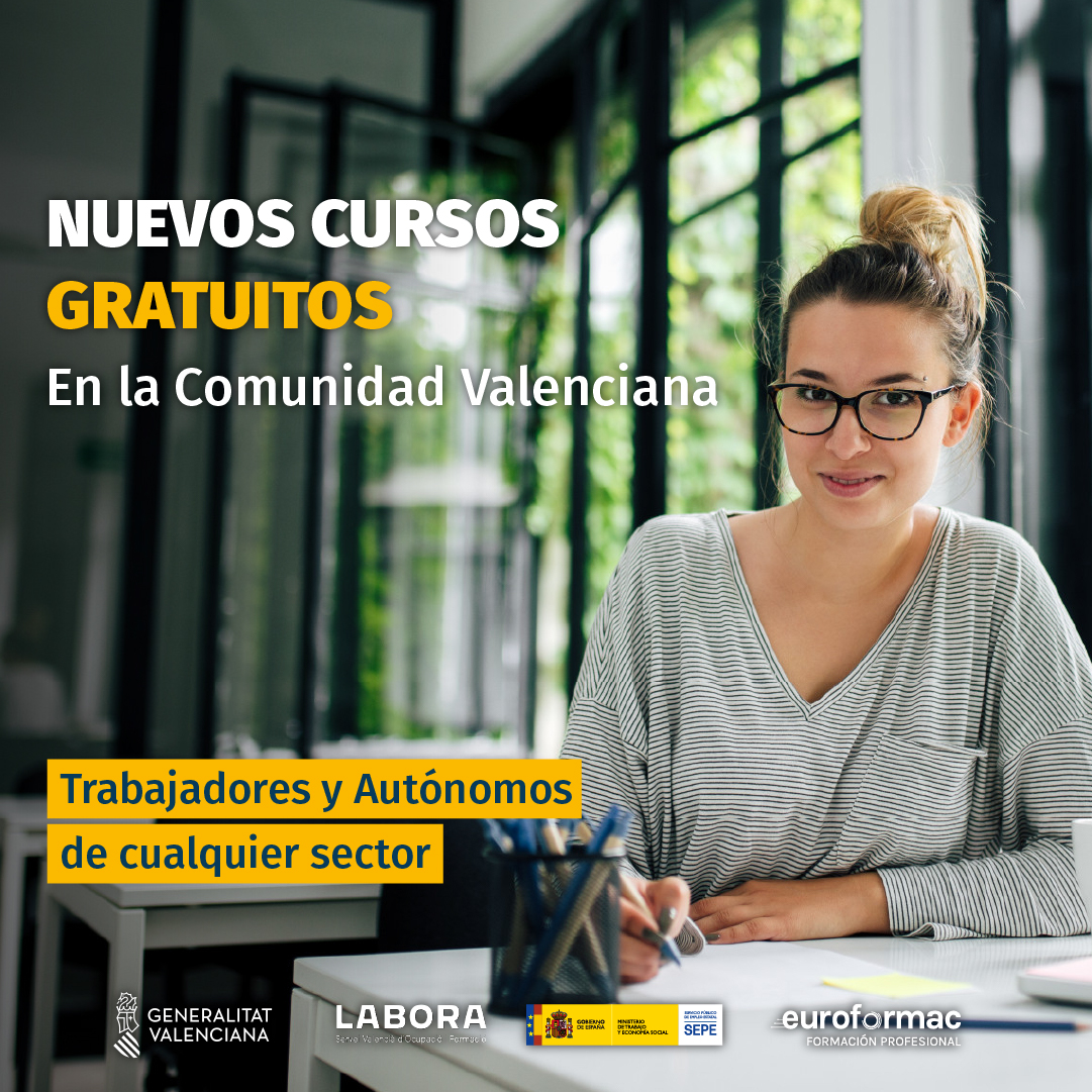 Cursos para trabajadores y autónomos de cualquier sector
