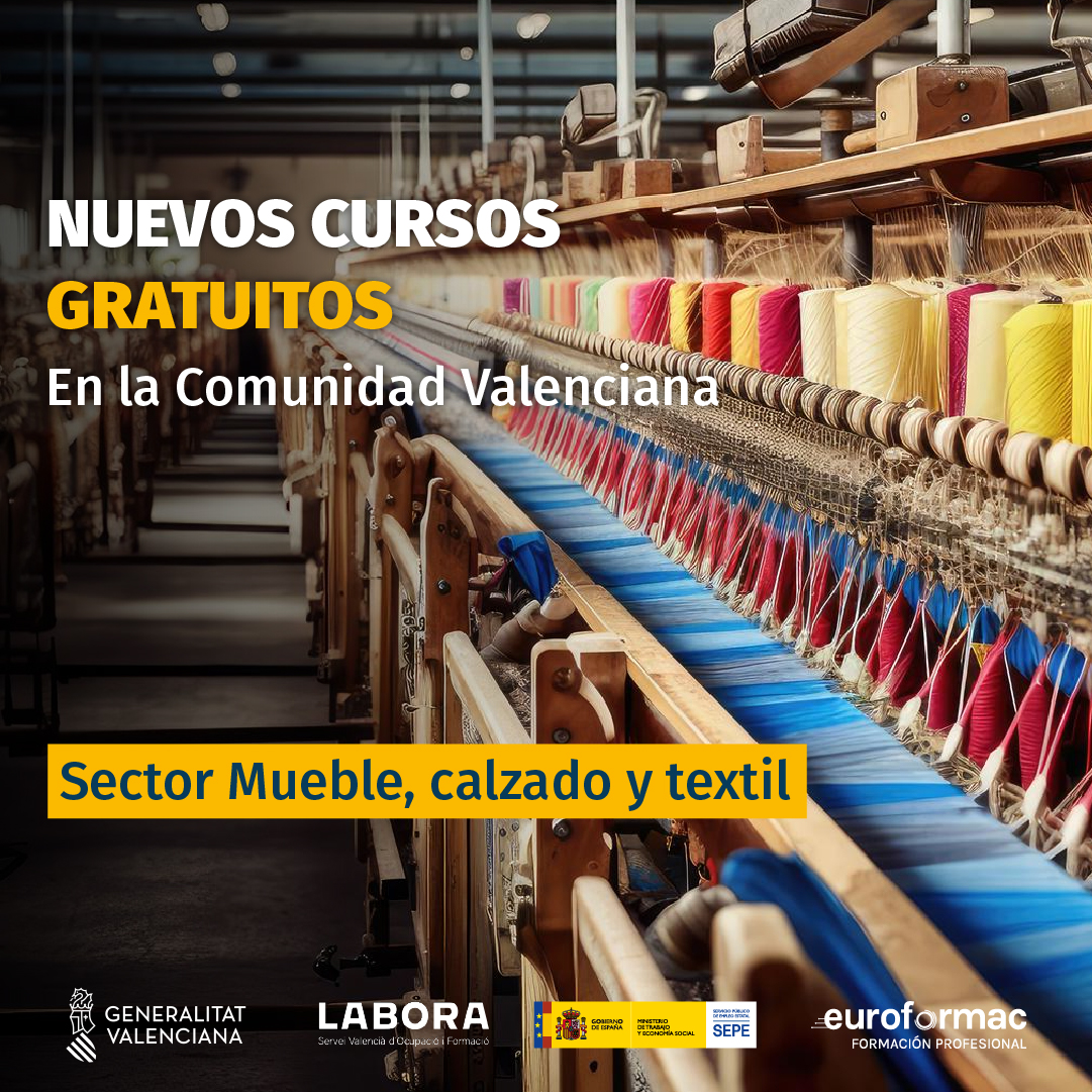 Cursos para trabajadores y autónomos del sector Mueble, calzado y textil