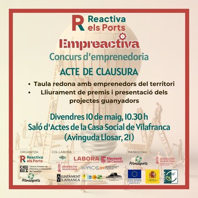 Acte de clausura i lliurament de premis del Concurs d'Emprenedoria dels Ports i l'Alt Maestrat 'Empreactiva'