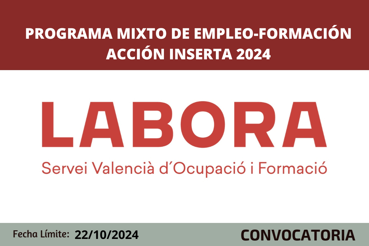 Programa mixto de empleo-formación Acción Inserta 2024