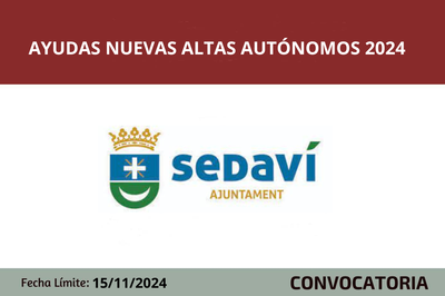 Ayudas nuevas altas de aut�nomos 2024 Sedav�