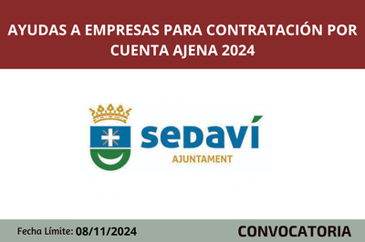 Ayudas a empresas para contrataci�n por cuenta ajena 2024 Sedav�