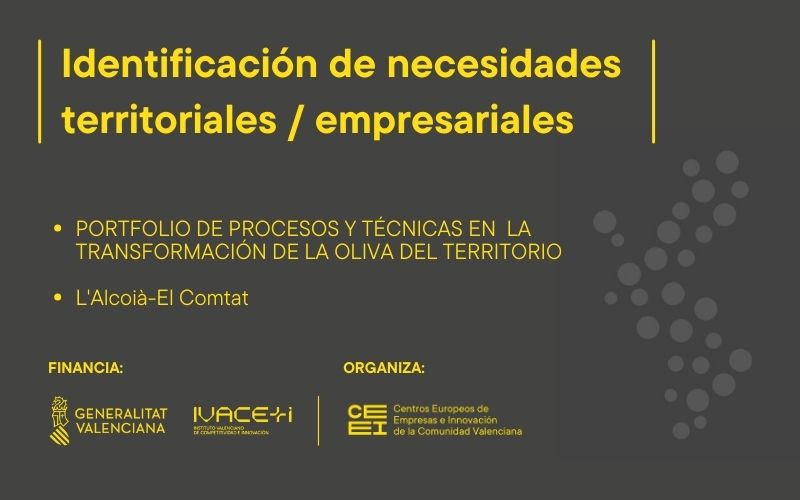 Portfolio de procesos y técnicas en la transformación de la oliva del territorio