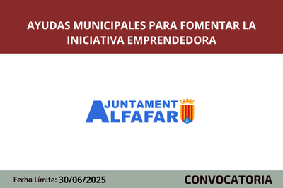Ayudas al fomento de la iniciativa emprendedora en Alfafar