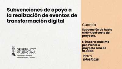 Subvenciones de apoyo a la realizaci�n de eventos de transformaci�n digital