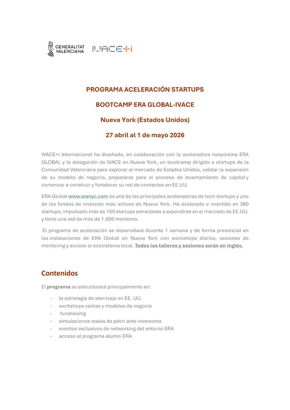 Convocatoria Boot Camp New York