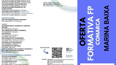 Formaci�n, innovaci�n y empleo: as� es la nueva oferta educativa de la Marina Baixa